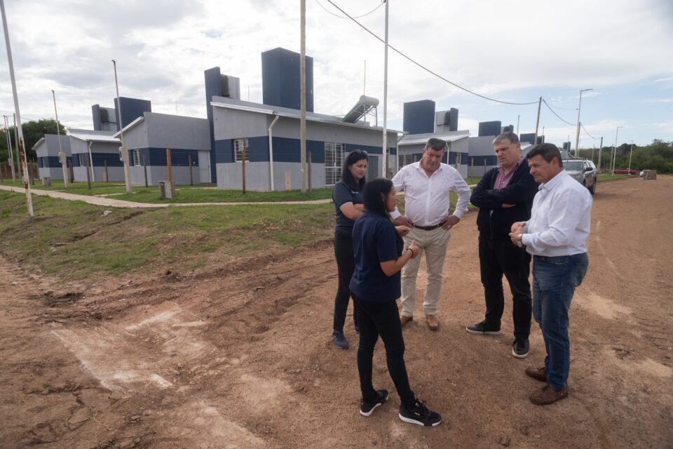 Verificaron avances en las viviendas que se construyen en Pueblo Liebig
