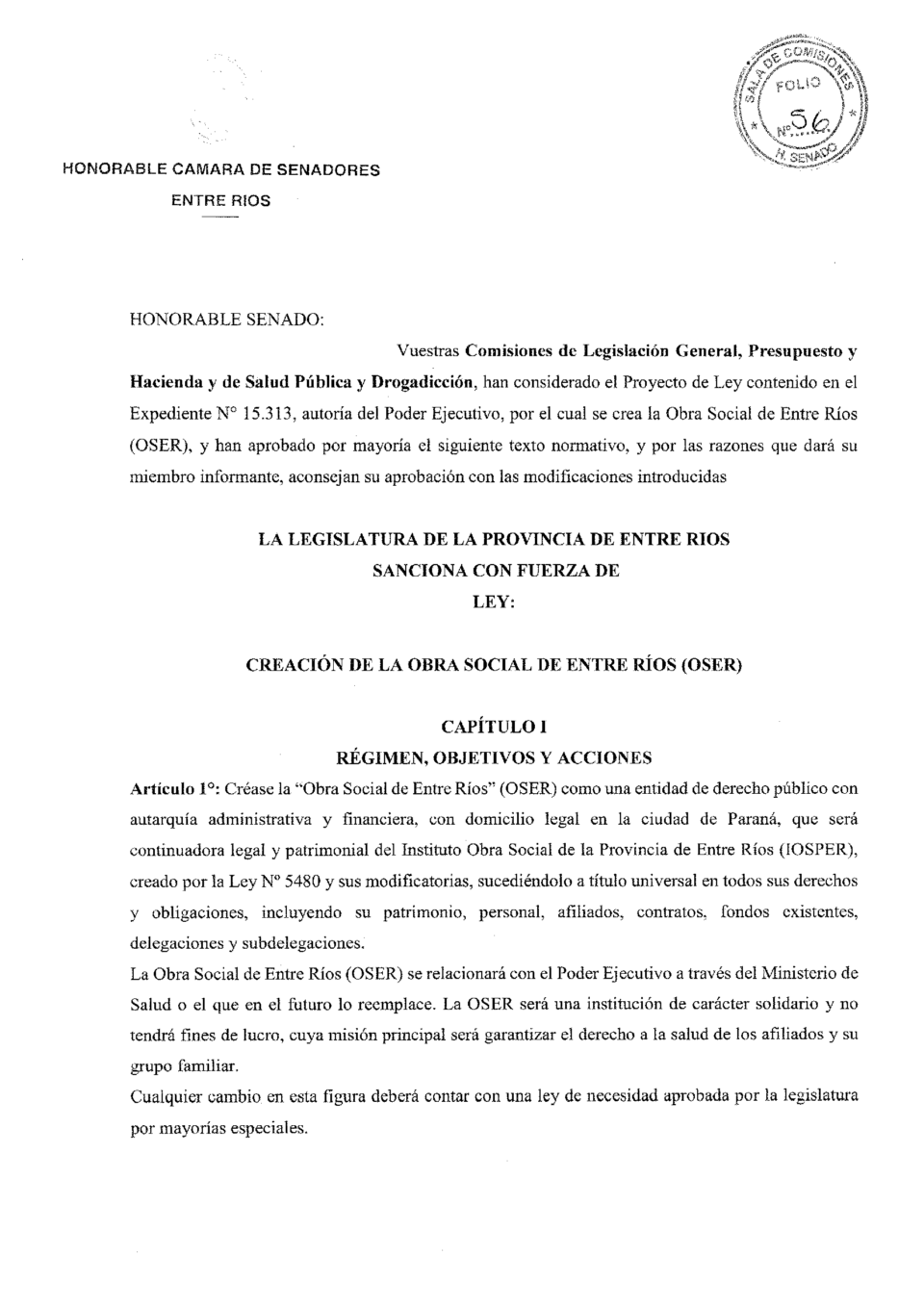 Disolución del Iosper: publicaron el dictamen del proyecto con las modificaciones