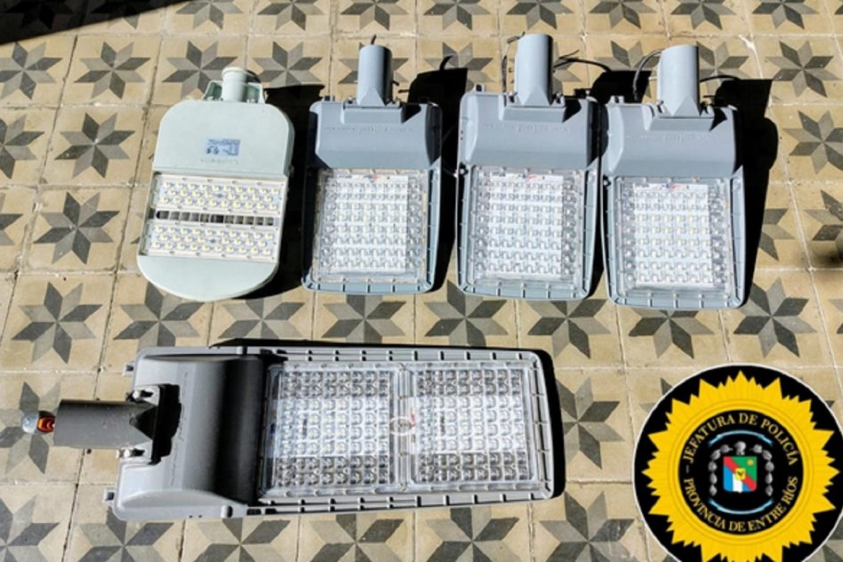 Recuperaron luminarias robadas a Alumbrado Público de la Municipalidad