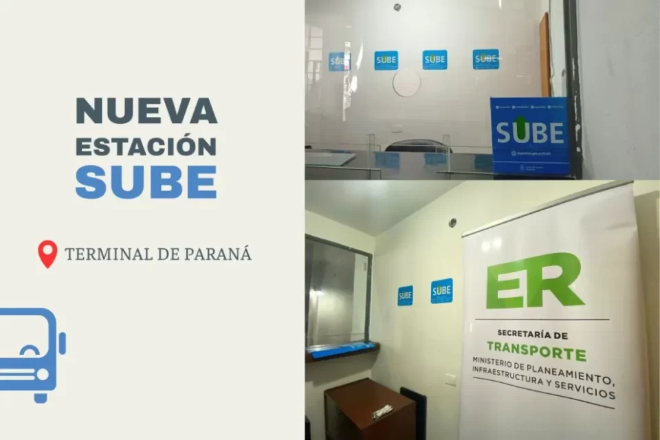 Hay una nueva estación Sube en la Terminal de Paraná
