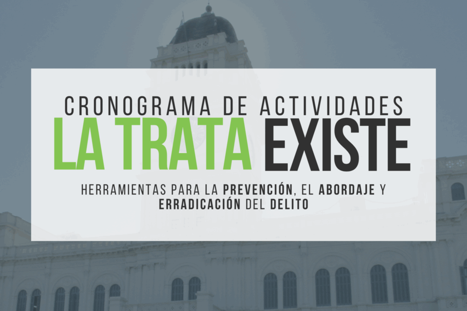 Agenda de actividades enmarcada en el mes de concientización sobre la Trata de Personas