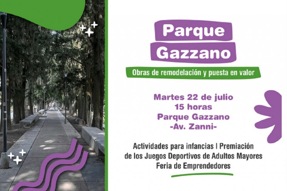 GESTIÓN DE GOBIERNO Con diferentes actividades celebran la puesta en valor del Parque Gazzano