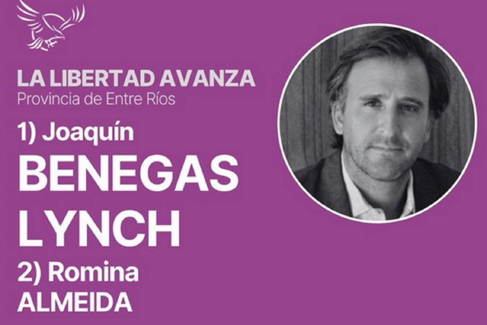 Joaquín Benegas Lynch y Andrés Laumann encabezarán las listas de Frigerio y LLA