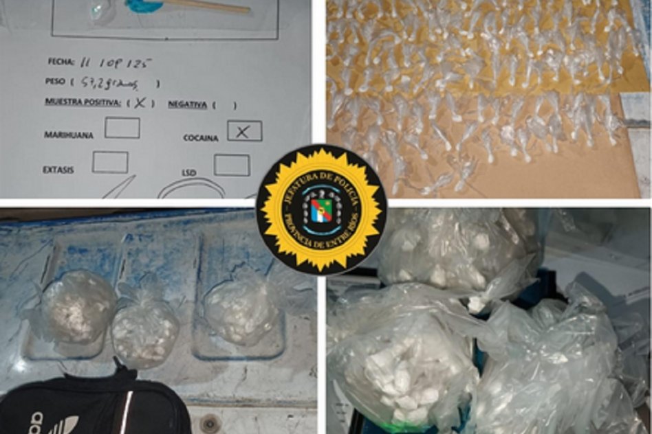 ZONA EL VOLCADERO La policía secuestró 235 dosis de cocaína durante la madrugada