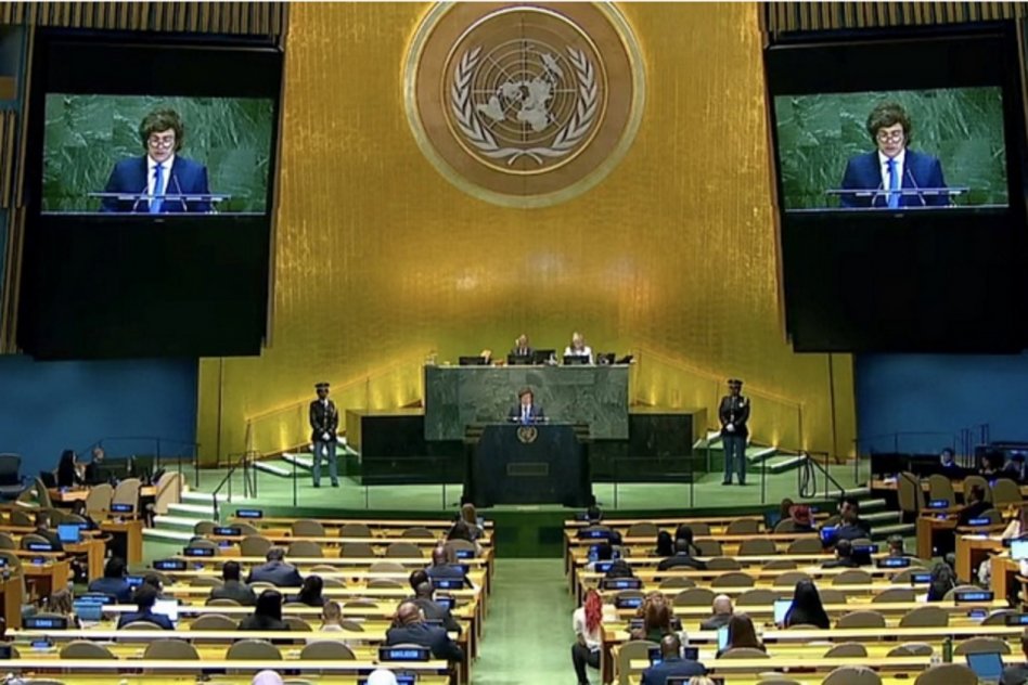 ASAMBLEA GENERAL DE LA ONU Milei repitió elogios a Trump y críticas a la ONU ante un auditorio casi vacío