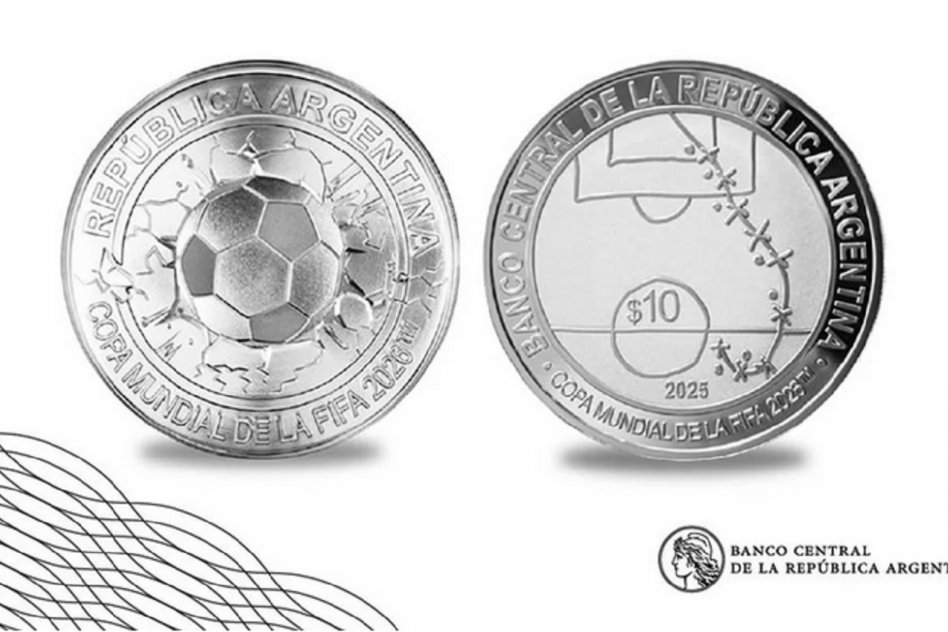 El BCRA lanzó una moneda especial del Mundial 2026 con homenaje a Maradona