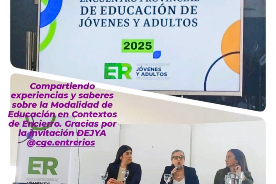 La Dirección de Educación Penitenciaria participó del Encuentro Provincial de Educación de Jóvenes y Adultos