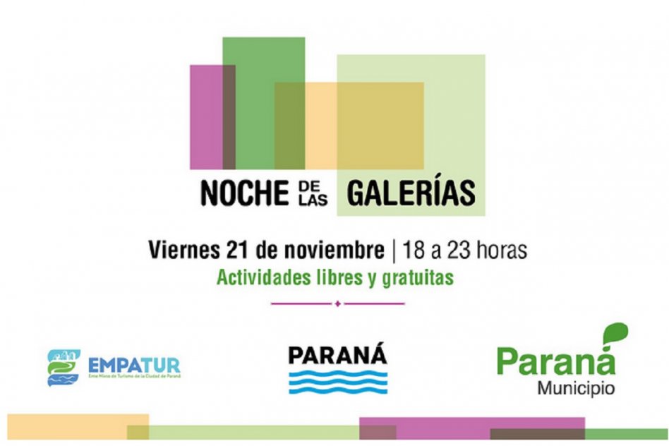 La ciudad tendrá una nueva edición de la Noche de las Galerías