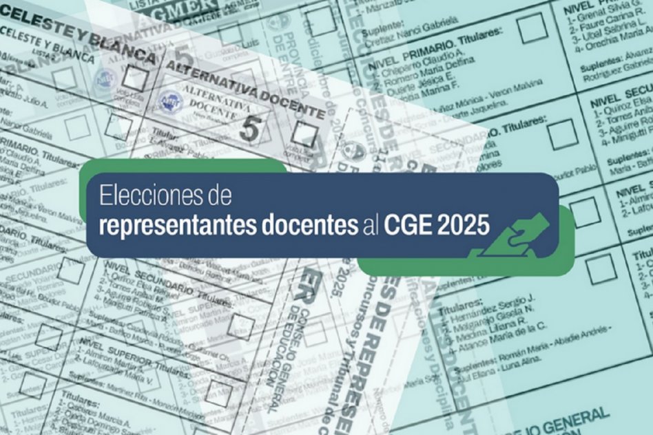 Con la incorporación de la Boleta Única Papel se desarrollarán las elecciones de representantes docentes en el CGE