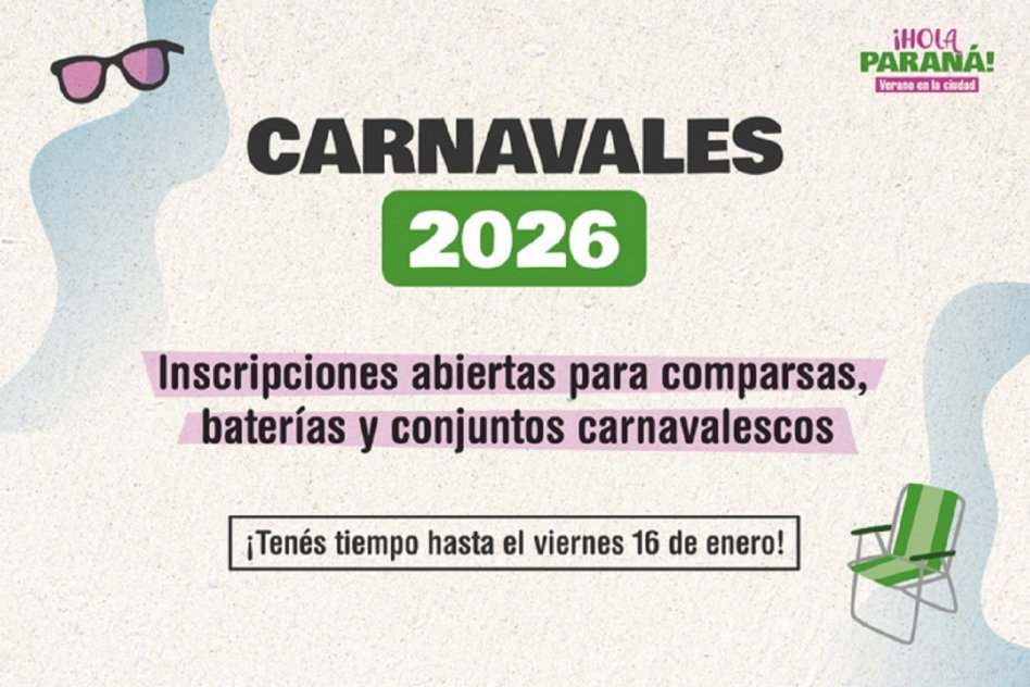 Abrió la inscripción para participar de los Carnavales Oficiales de Paraná 2026