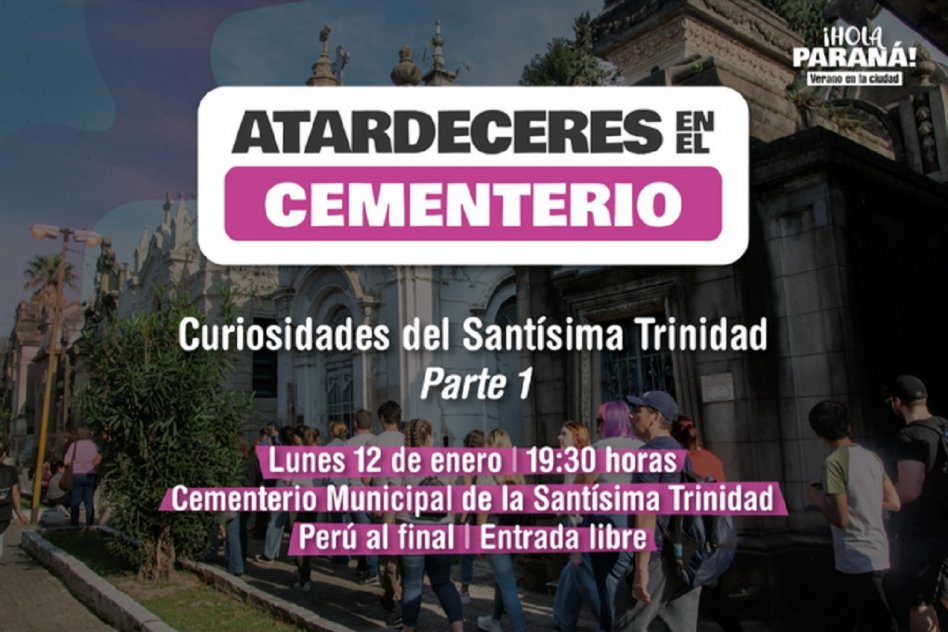 Invitan a una nueva edición de Atardeceres en el Cementerio