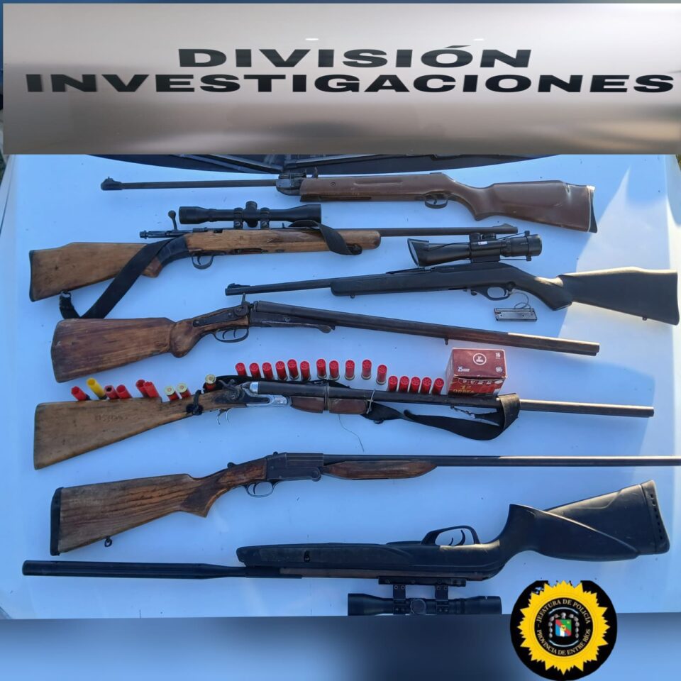DEPARTAMENTAL LA PAZ Yeso Oeste: secuestran armas y municiones en cuatro allanamientos simultáneos