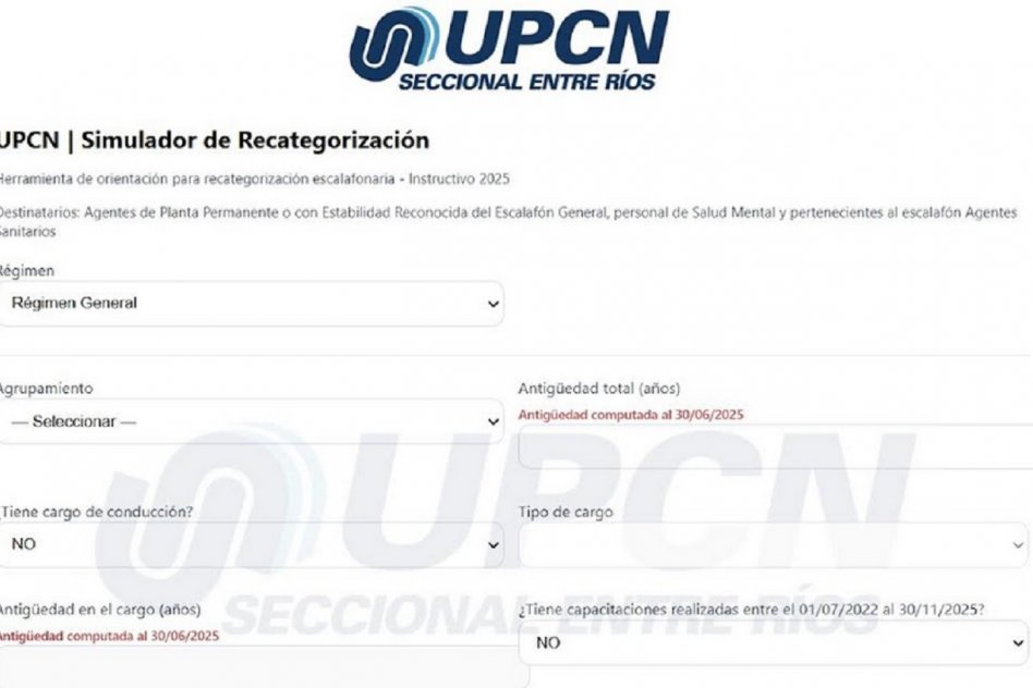 Recategorización: UPCN pone en práctica un simulador