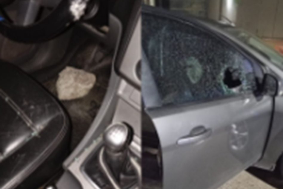 EN LA MADRUGADA Dañó con una piedra un vehículo y fue detenido