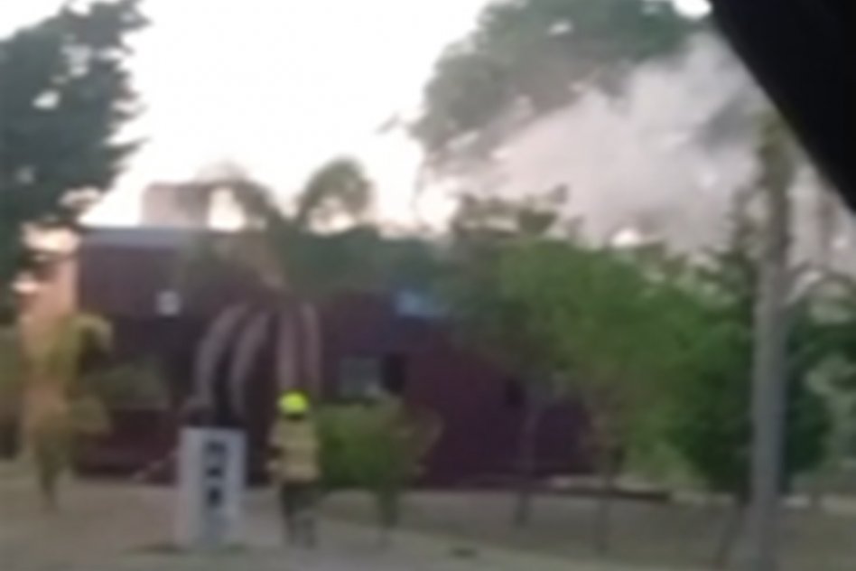 Incendio en dependencia de Tránsito Municipal