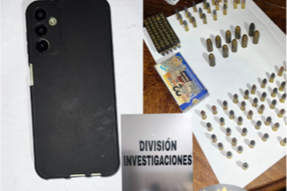 DEPARTAMENTAL LA PAZ Secuetraron teléfono, tarjeta y municiones en el marco de causa por defraudación