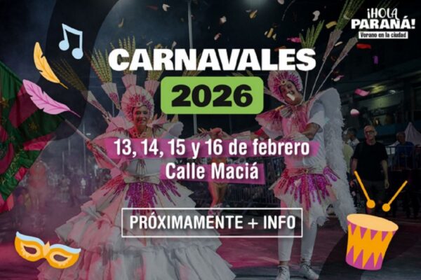Paraná vivirá este fin de semana los Carnavales 2026