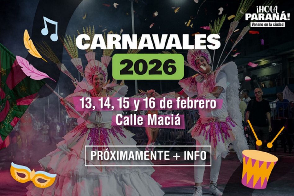 Paraná vivirá este fin de semana los Carnavales 2026