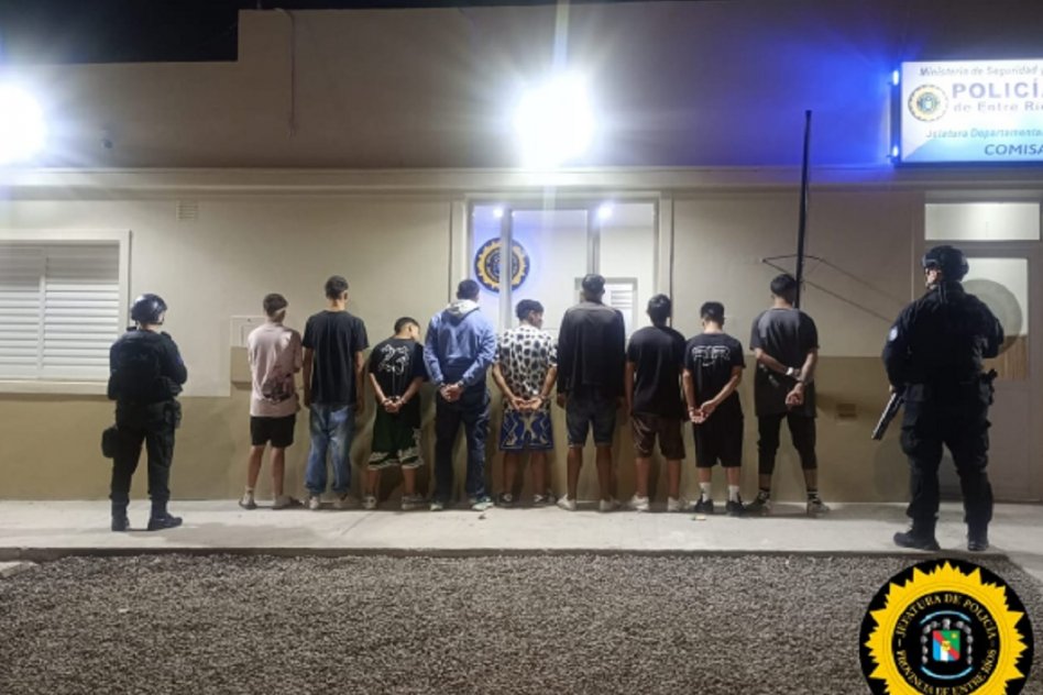 Balaceras: 9 detenidos y secuestro de armas en Barrio El Pozo