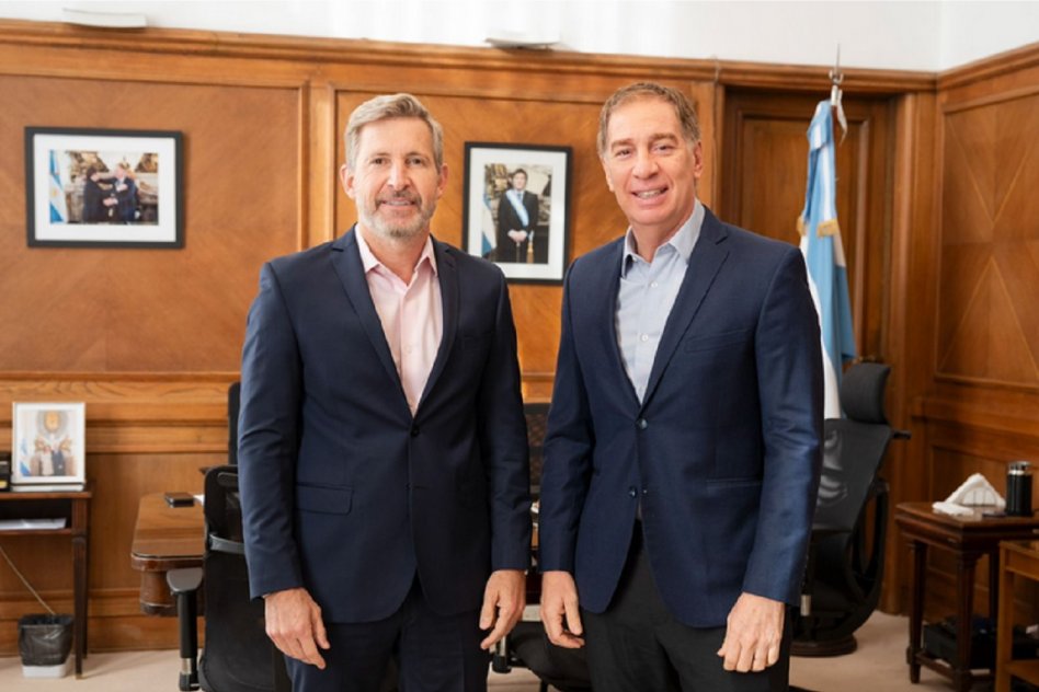 Frigerio se reunió con Santilli en Casa Rosada