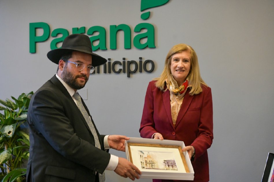 Rosario Romero recibió al Gran Rabino de AMIA