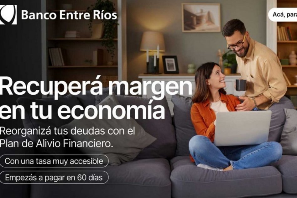 Banco Entre Ríos ofrece hasta 60 cuotas y 2 meses de gracia para refinanciar deudas de empleados públicos, privados y jubilados