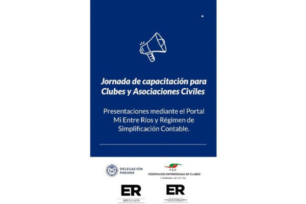 Se realizará una jornada de capacitación para la gestión de clubes y asociaciones civiles