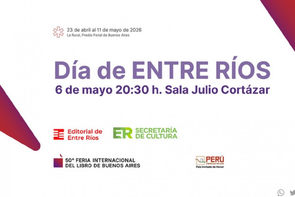 Este miércoles se vive el Día de Entre Ríos en la Feria Internacional del Libro de Buenos Aires