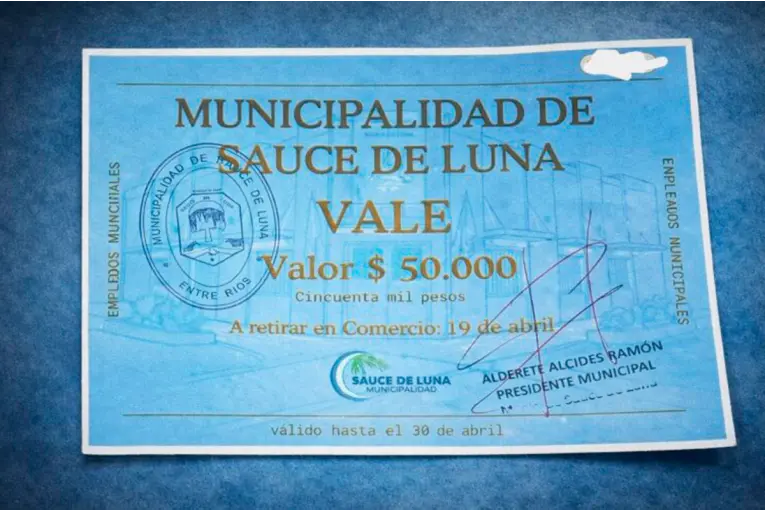 Municipio entrerriano volverá a pagar parte del salario con un «ticket canasta»