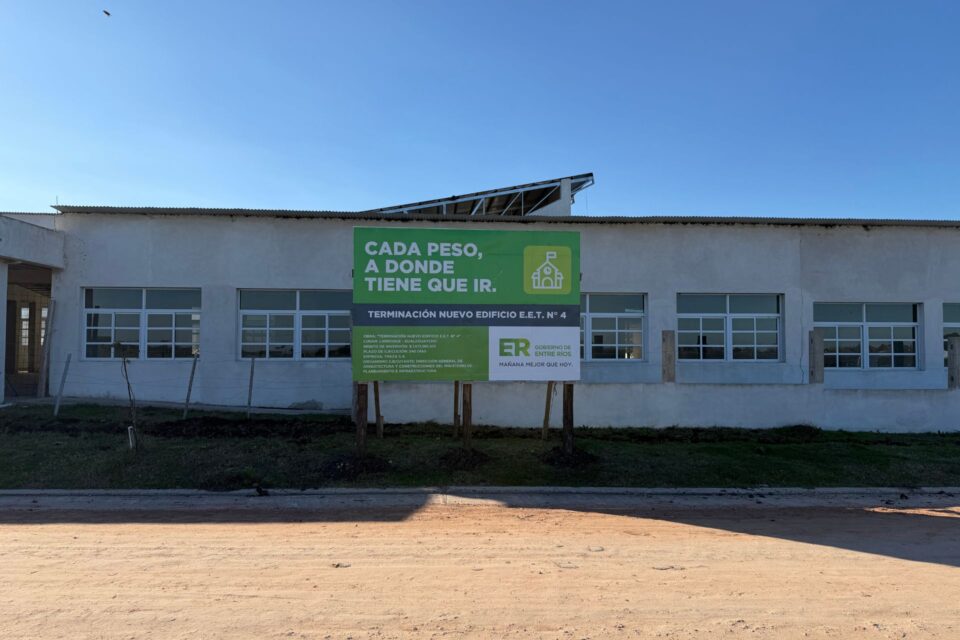Iniciaron la etapa final de la obra del nuevo edificio de la escuela técnica de Larroque