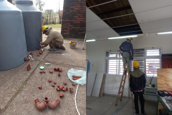 Gualeguay: comenzaron obras en una escuela para mejorar el sistema de agua y los servicios básicos