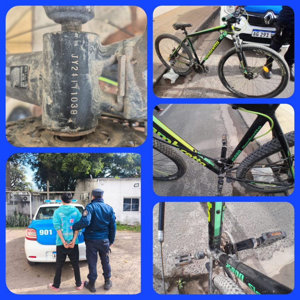 Secuestraron una bicicleta tras identificar a un hombre en actitud sospechosa