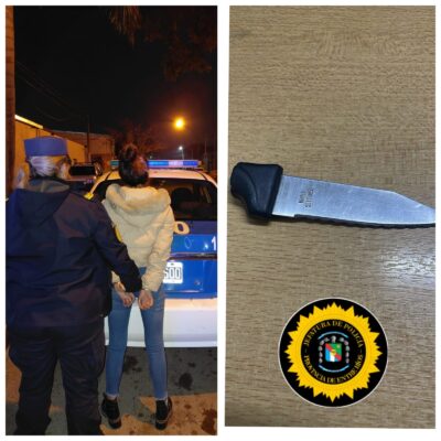 Detuvieron a una mujer tras amenazar con un cuchillo a otra en barrio Paraná V