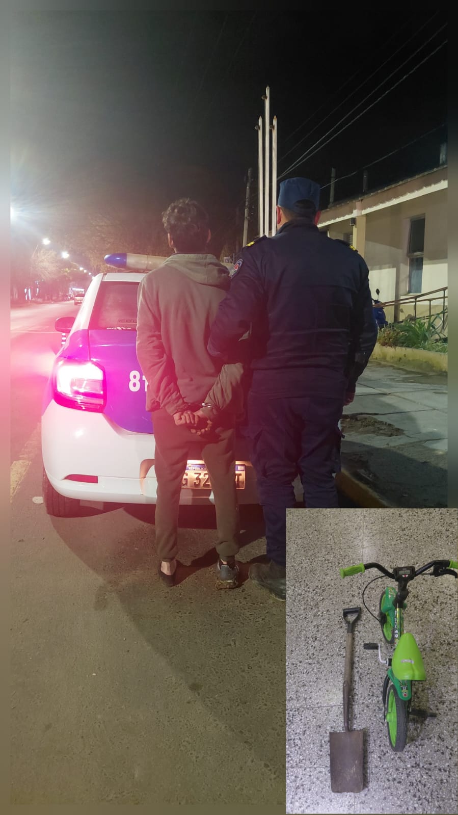 Detuvieron a un hombre por robo de bicicleta tras un operativo policial