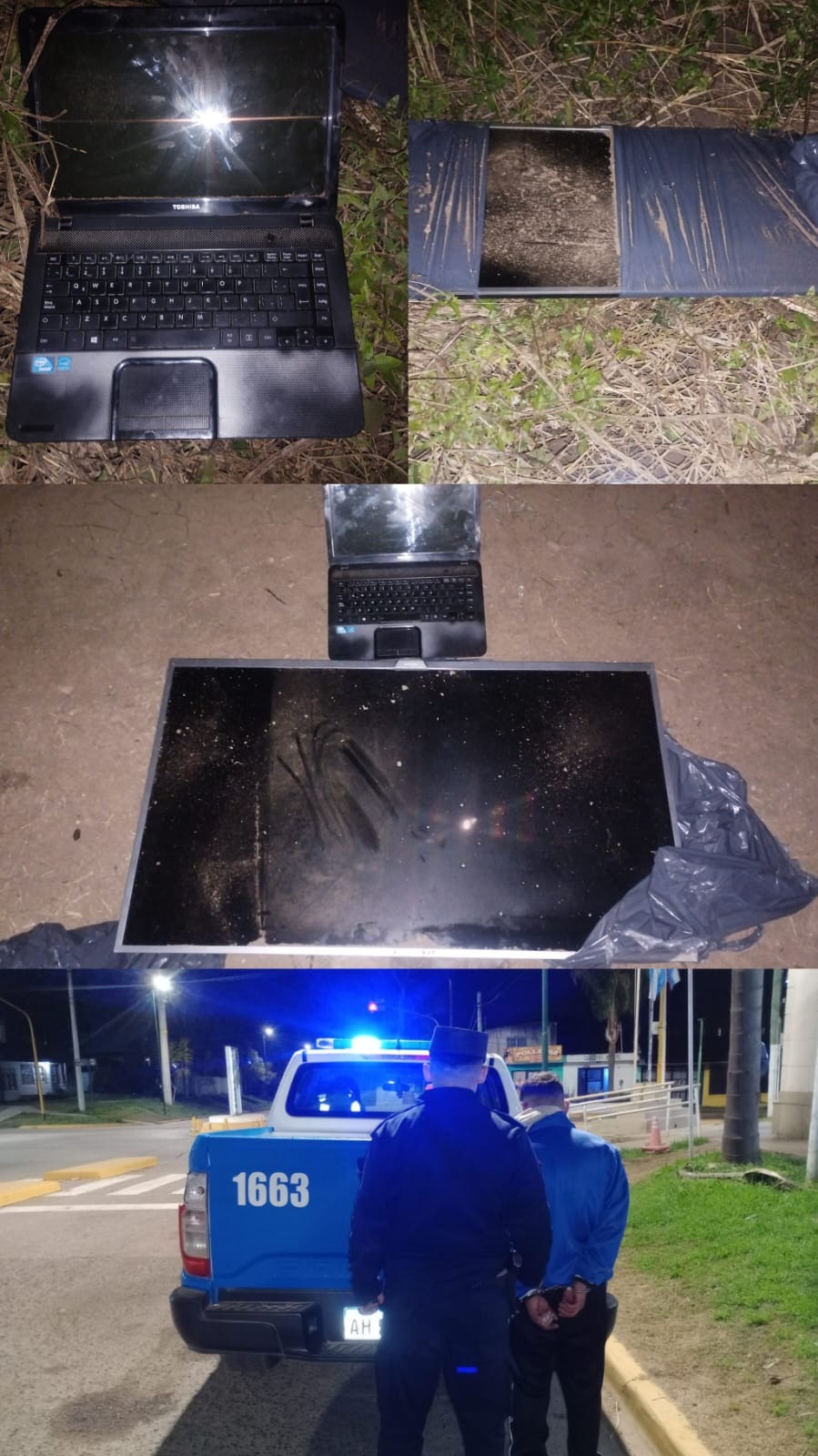 Detuvieron a un hombre con un televisor y otros elementos en San Benito