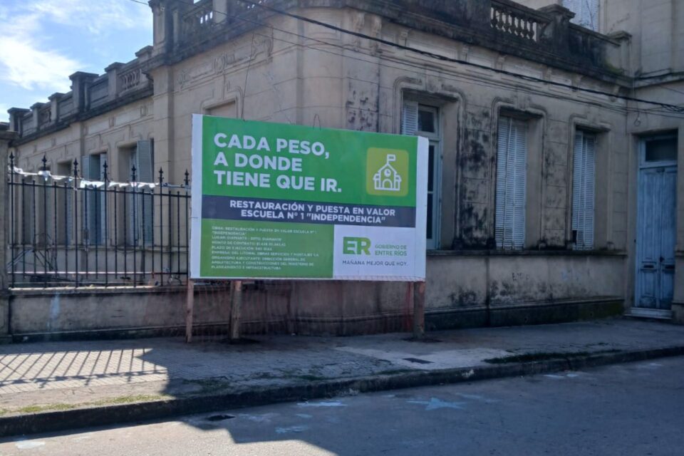 Restaurarán la histórica Escuela N° 1 de Diamante con una inversión de .428 millones