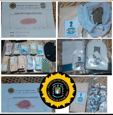 Allanaron una vivienda por un robo y encontraron marihuana, cocaína y casi  millones