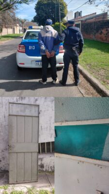 Detuvieron a un hombre por robar una puerta