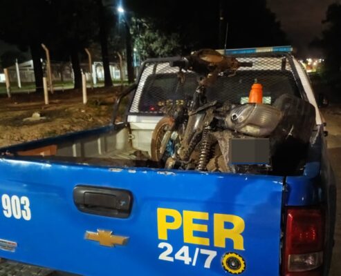 Abandonó una moto tras intentar escapar de la Policía en Paraná