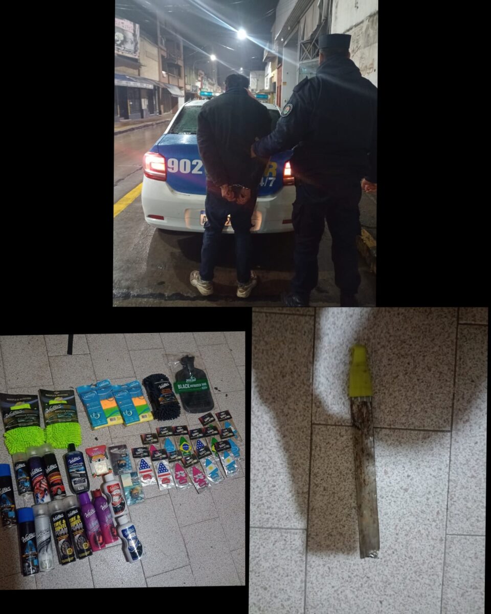 Forzó la reja de una ferretería y fue detenido con productos