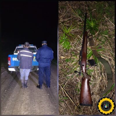 Detectaron a un hombre cazando de noche y secuestraron un arma en General Güemes