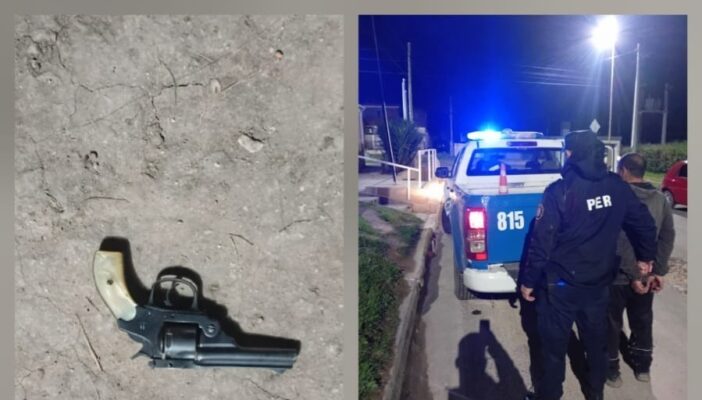 Detonaciones de arma de fuego tras una discusión: un hombre fue aprehendido y entregó un revólver
