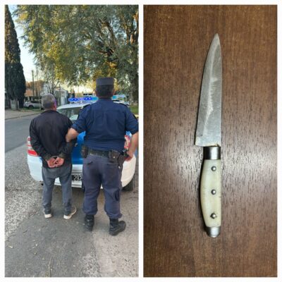 Amenazó a sus familiares con una cuchilla y terminó detenido en el Barrio 98 Viviendas
