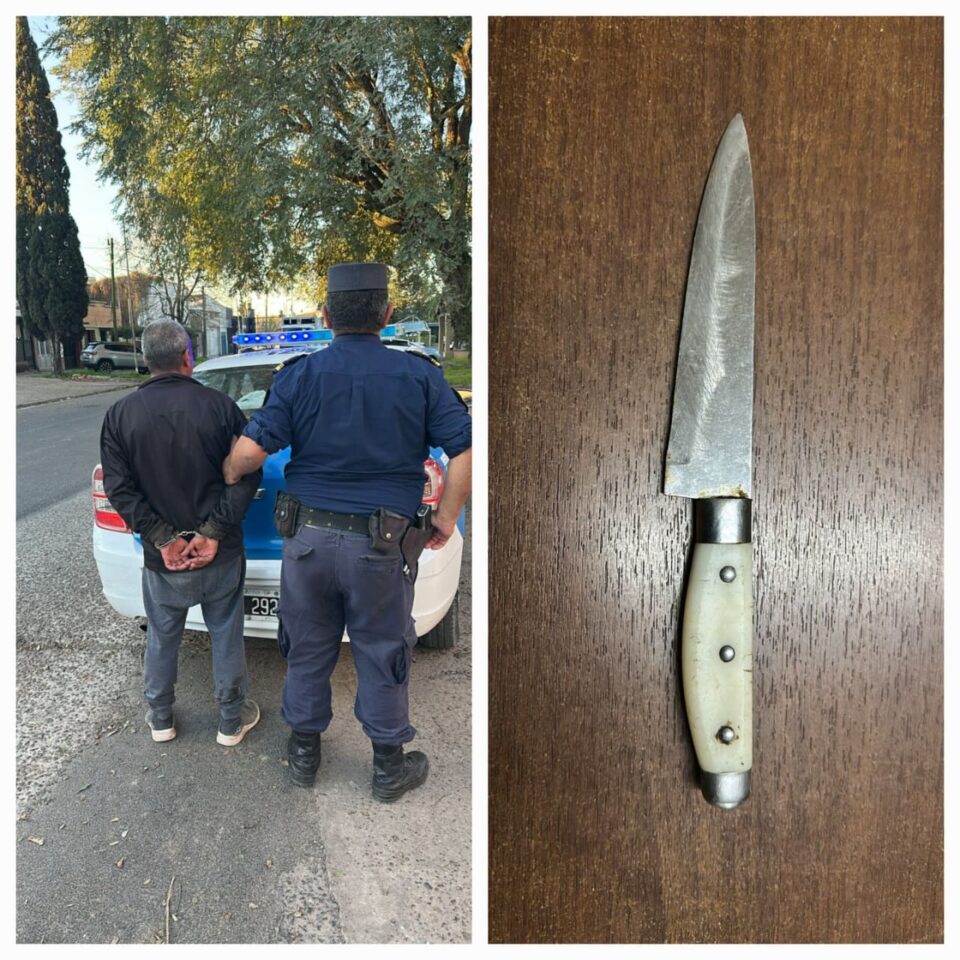Amenazó a sus familiares con una cuchilla y terminó detenido en el Barrio 98 Viviendas