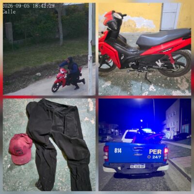 Robaron una moto y la abandonaron tras una persecución policial