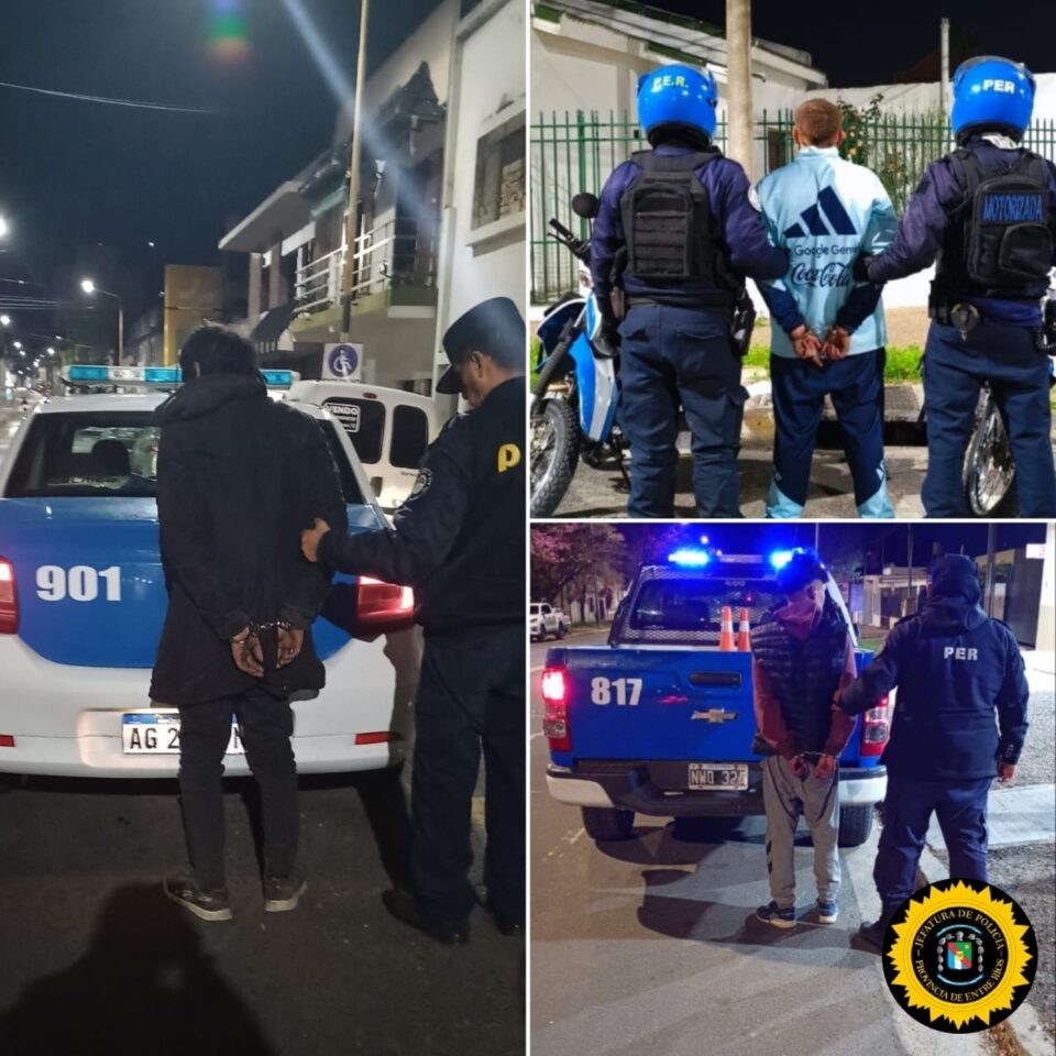 Tres detenidos tras ser sorprendidos sustrayendo cables durante la madrugada