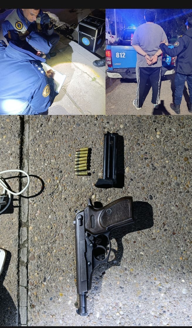 Detenido con un arma en Paraná: intentó huir de la policía y arrojar una pistola