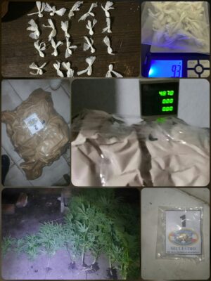 Detuvieron a un hombre con cocaína y plantas de cannabis en barrio Nueva Ciudad