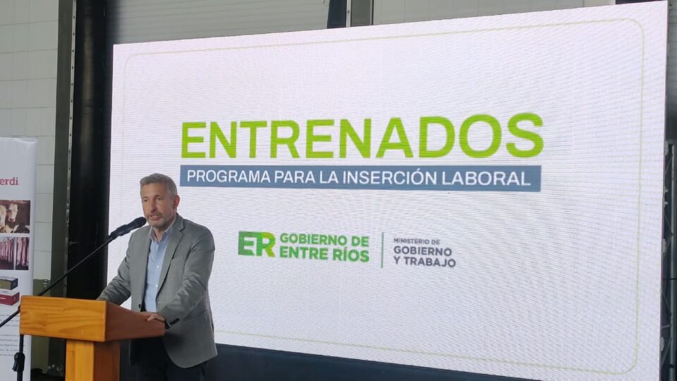 Frigerio presentó un programa de entrenamiento laboral para que los jóvenes hagan prácticas en empresas entrerrianas
